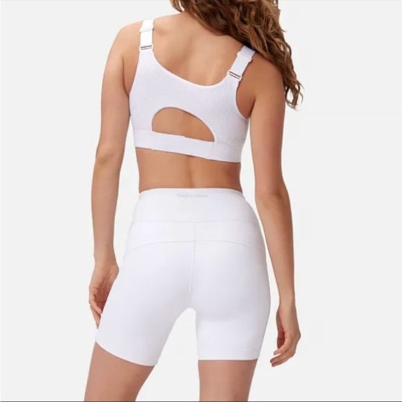 Outdoor Voices Powerhouse White Zip Sports Bra-Size L/XL C cup - Picture 4 of 10